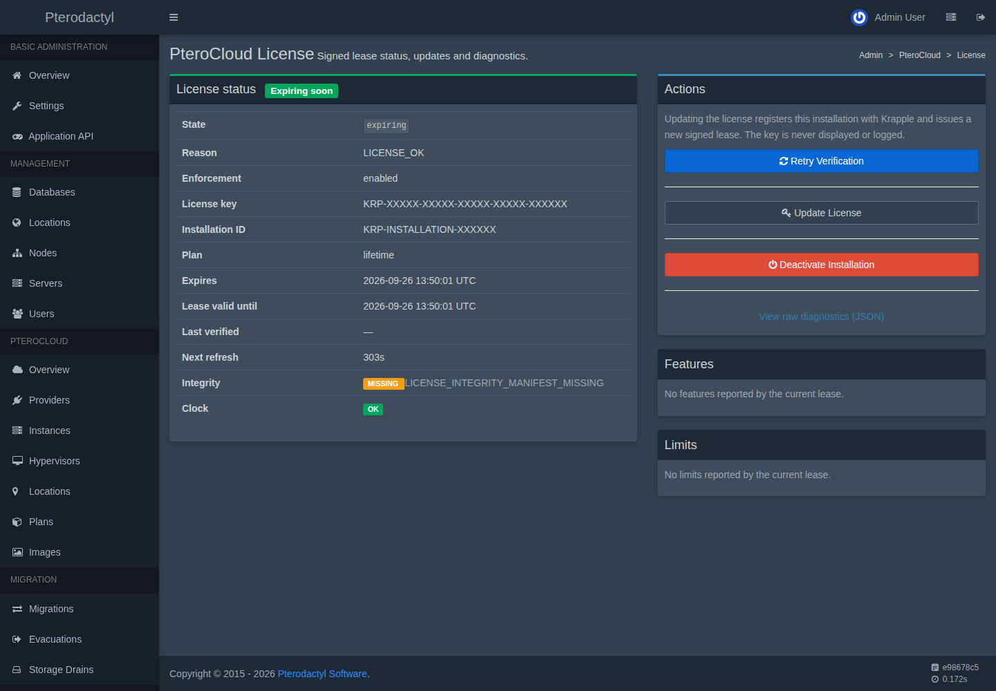 License page