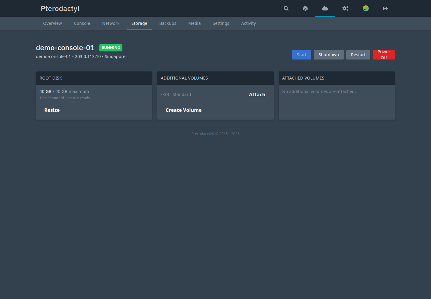 Instance storage