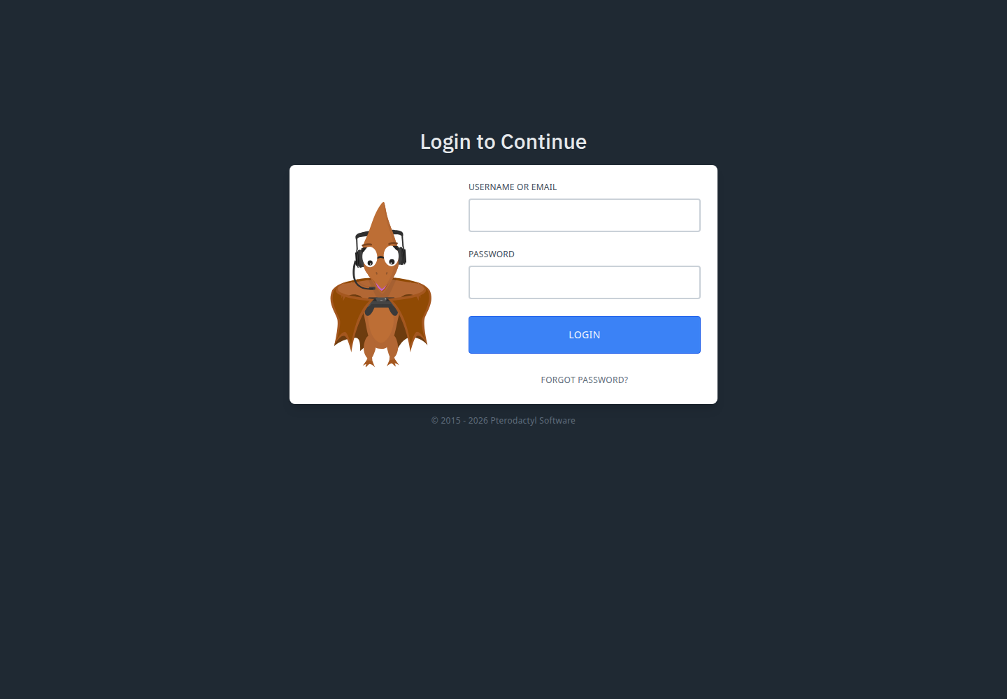 Panel login